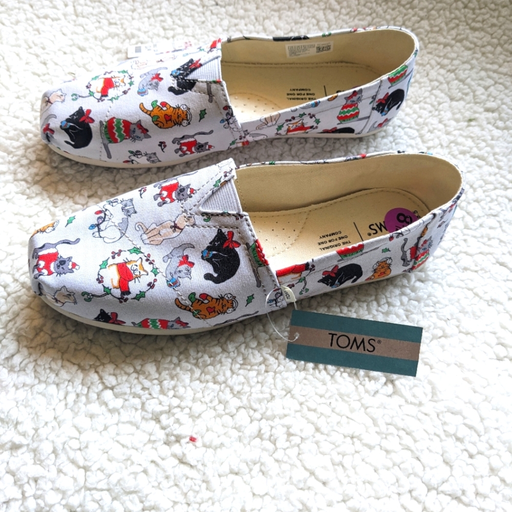Tom's Christmas Cats shoes